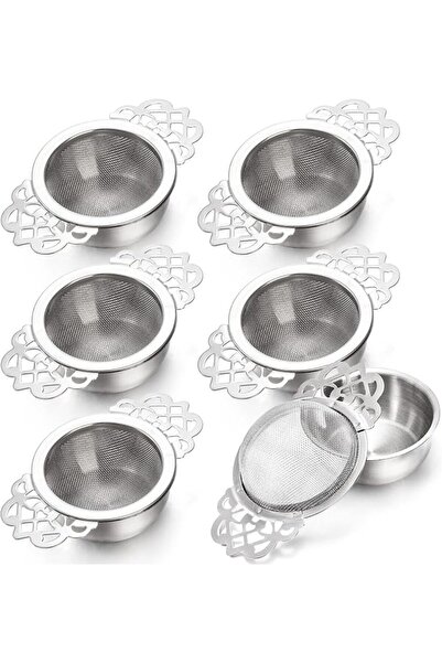 KASTWAVE 6 Pack Mesh Tea Filter Strainers, Stainless Metal Tea Infuser, Tea S...