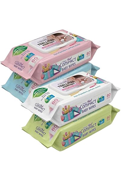 ECVV Baby Wet Wipes 320 Count (4 Packs of 80) for Sensitive Skin, 14x18cm Sof...