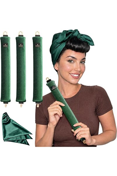 GENERAL YOSHUYUKI Grande Heatless Curls Overnight Rods No Heat Hair Curlers t...