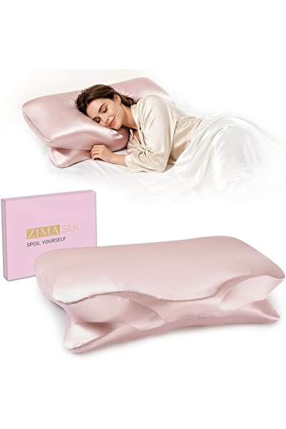 ZIMASILK 100% 22 Momme Mulberry Silk Cervical Pillow Case for Hair and Skin, ...