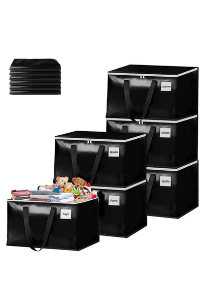 LAYAN Five 93L Space-Saving Storage Bags in Black, Soft Organizers for Home W...