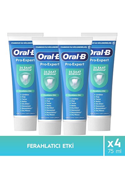 Oral-B Pro-Expert Ferah Nefes Ferahlatıcı Etki Diş Macunu 75ml x4
