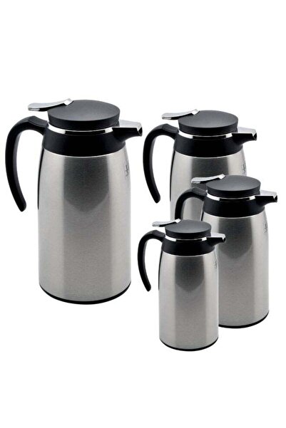 BASURRAH Tea and Coffee Thermos Set, 4 Pieces, Stainless Steel, 1 - 1.3 - 1.6...
