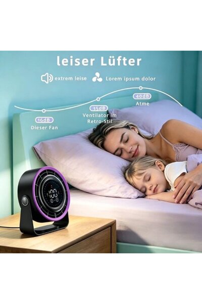 Morvena Picks Noutate pentru 2026: Ventilator de masă silențios cu turbo, 3-î...