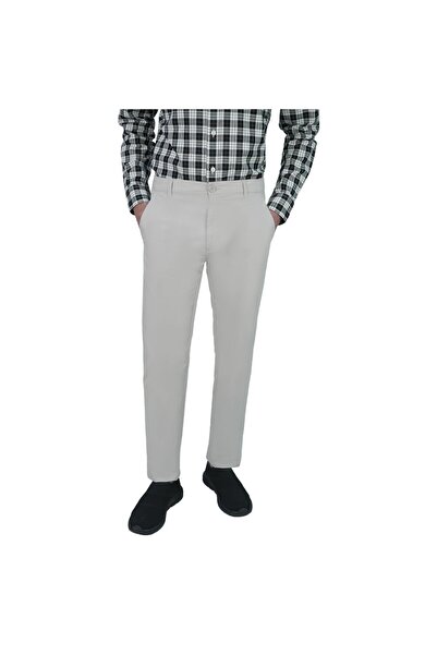 Giordano Men's Twill Low Rise Slim Taper Khaki Pant