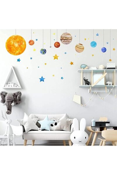 X SPRING Space Wall Decals, Solar System Wall Stickers for Kids Bedroom, Remo...