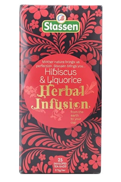 Stassen Hibiscus & Liquorice Herbal Infusion Tea - 25 Tea Bags