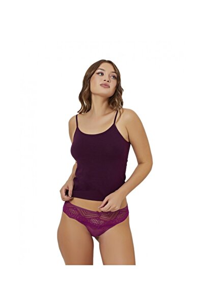 VELVET TOUCH Γυναικείο Μωβ Στρινγκ με Δαντέλα 4078MOV, Μέγεθος L
