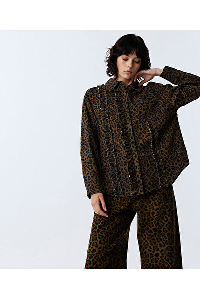 Twist LEOPAR DESEN FIRFIRLI GÖMLEK