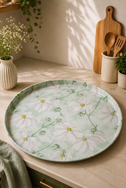 Raneel Kazançlı Alışveriş Melamine Non-Slip Round Tray 30*30