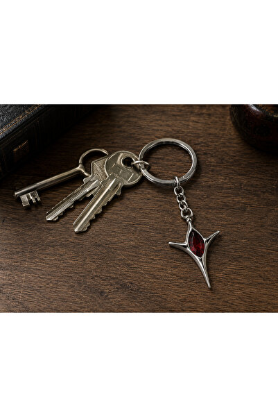 HER ŞEY NOTA www.herseynota.com Elegant Symbol Figured Metal Keychain with Re...