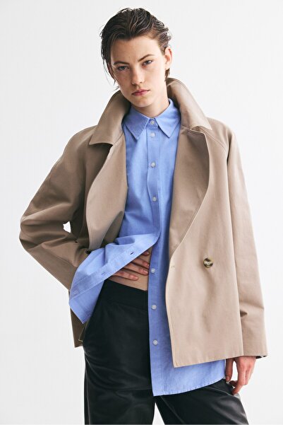 H&M Kuşaklı Kısa Trençkot