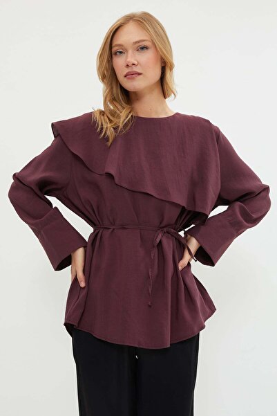 Fulla Moda Fullamodest Cape Detailed Tunic with Tie at the Waist