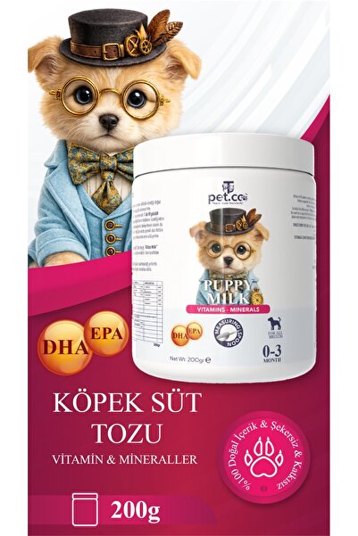 T-Pet.Co Yavru Köpek Süt Tozu 200 g | 0-3 Ay DHA, Vitamin ve Mineral Destekli
