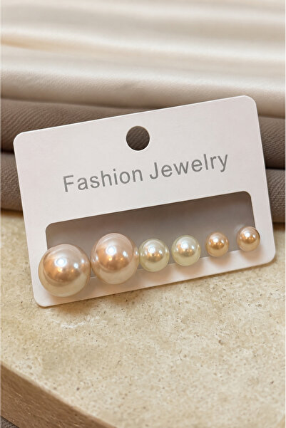 Dore Collection Pearl Look Earring Set |   Big Small Ball Earrings |   Elegan...