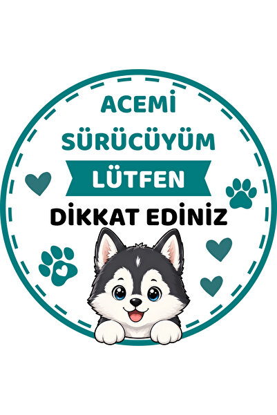 Genel Markalar Acemi Sürücüyüm Lütfen Dikkat Ediniz Sticker 18,3 cm | Sevimli...