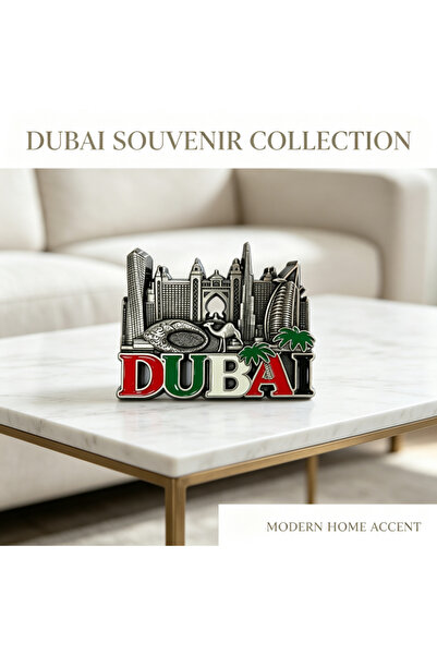 ARIANA Iconic Dubai Landmark Metal Souvenir Decor, Featuring Burj Al Arab, Me...
