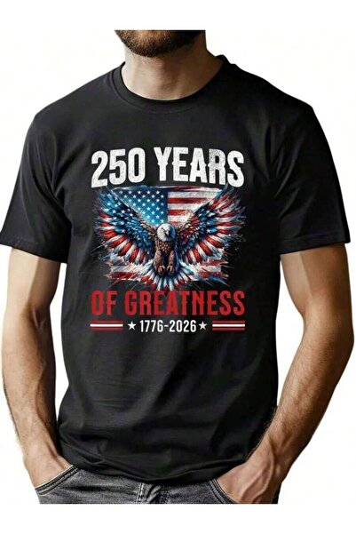 9JY Men'S 250th Anniversary 4th July 1776 Patriotic USA Flag T-Shirt - 250 Ye...