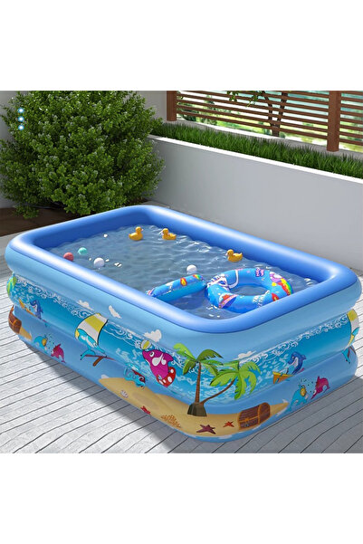Acotsun Inflatable Swimming Pool,210cm*138cm*55cm 2 Adults or 3 Children,Thic...