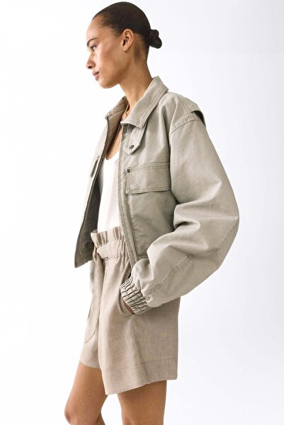 H&M Belted paper bag shorts