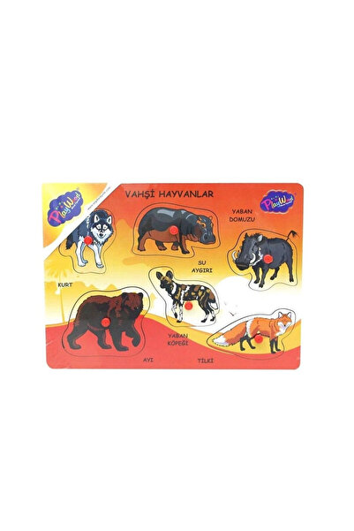 SORA GROUP Ony-135-136-137 Wild Animals with Wooden Handgrip