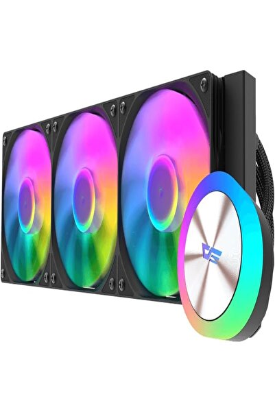 Dark Flash DG360 360mm ARGB AIO Liquid CPU Cooler, 1800RPM Fan, 315W TDP, 18x...