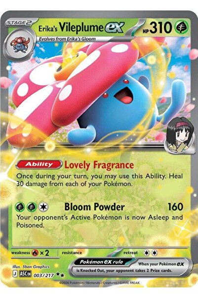 Pokemon بطاقة إييرا فيليبليم الأصلية من ME: Ascended Heroes (ASC)