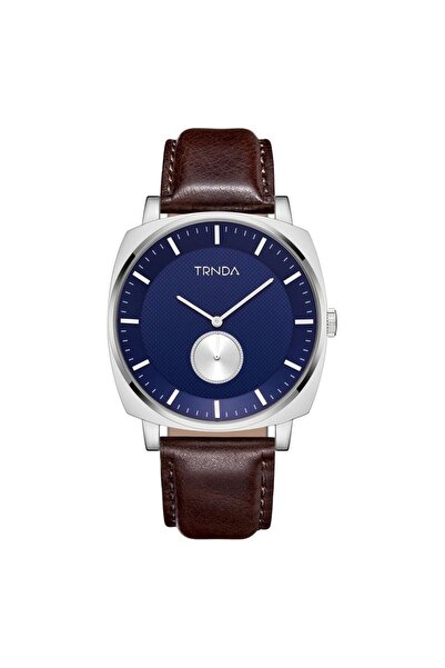 TRNDA Men's Silver Stainless Steel Watch, Blue Dial | Trn45ss