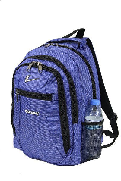 ESCAPE Esc 307 Striped Polyester Fabric Backpack Sax