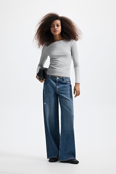 LEFTIES Düşük bel geniş paça jean