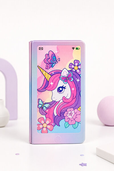 Generic Brand Carnetel de Notițe Unicorn 3D cu Design Tip Telefon Mobil, 40 F...
