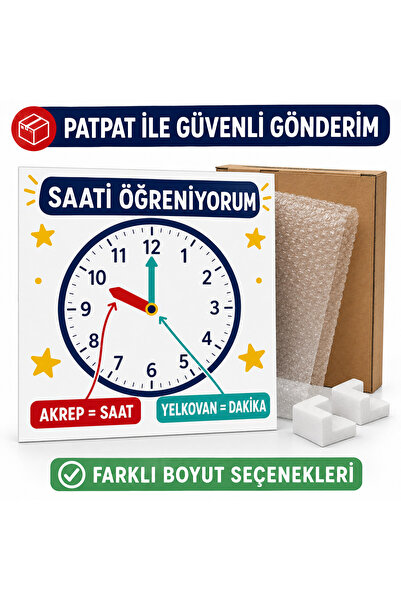 HiperAD Reklam Saati Öğreniyorum Akrep Yelkovan Eğitici Dekota Tablo, Forex T...