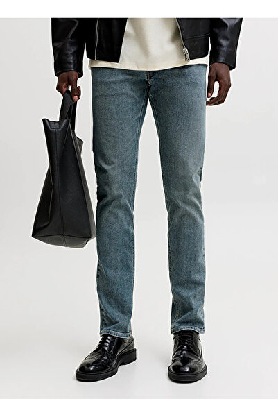 Jack & Jones Lacivert Erkek Slim Fit Denim Pantolon 12300752 JJIGLENN JJORIGI...