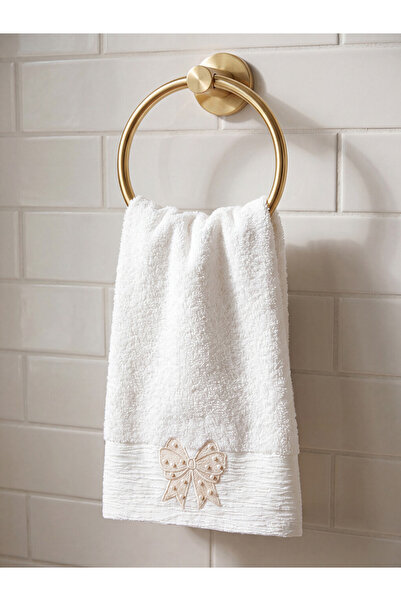 LC Waikiki I Bowknot Embroidered Cotton Border Face Towel 50X80 cm from Freez...