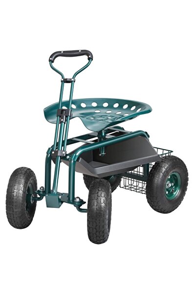 Vivatechnix Scaun pentru gradina, Cos pentru Ustensile, Capacitate 136 Kg, 4 ...