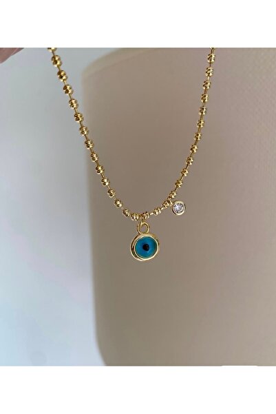 Bade Jewelry Fd Vip Gold Anti-Tarnish Steel Dorica Bracelet with Evil Eye Detail