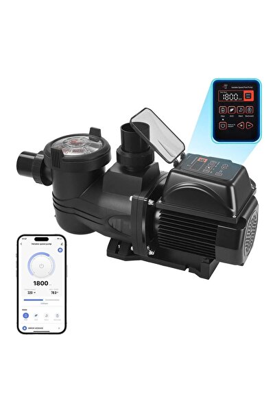 OMS Pompa pentru piscine supraterana, Viteza variabila, Filtru detasabil, Deb...