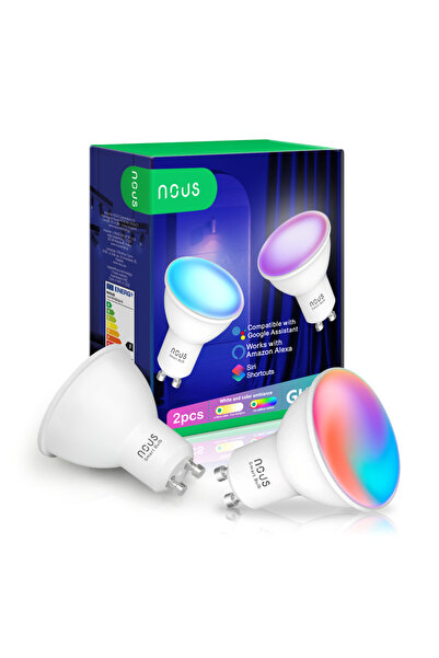 Nous Комплект от 2 RGB смарт LED крушки P8, GU10, управление чрез приложение