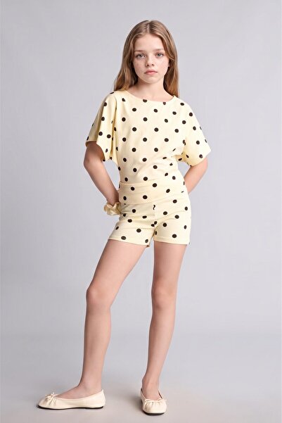 DeFacto Polka Dot Short Combed Cotton Tights for Girls I6400A826Hs