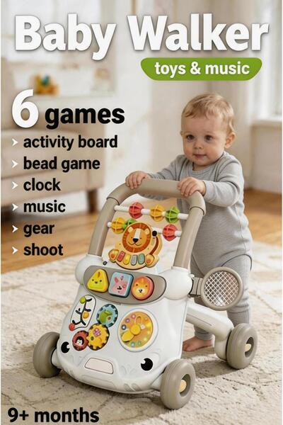 Vinnatsu Baby Walker Push with Wheels Sit-to-Stand Learning Walker 3 in1 Baby...
