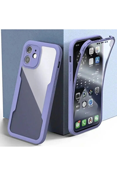 Choice67 PURPLE for iPhone 11 360 Full Body Front+Back Clear Protection Case ...
