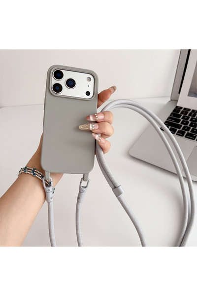 Choice iPhone 16 Pro Gray Official Lanyard Case For iPhone 17 Pro Max 14 12 1...