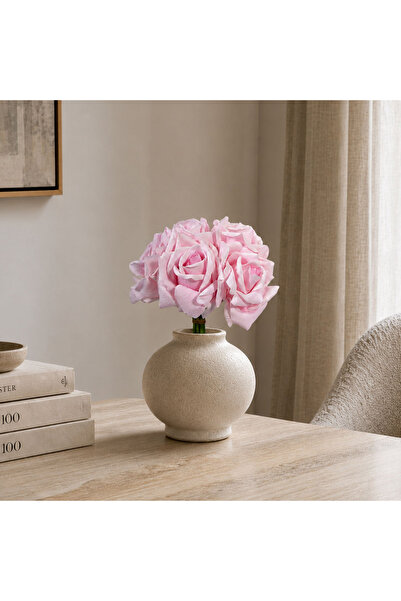 Dekorsende Artificial Rose Bunch Pink 25 cm
