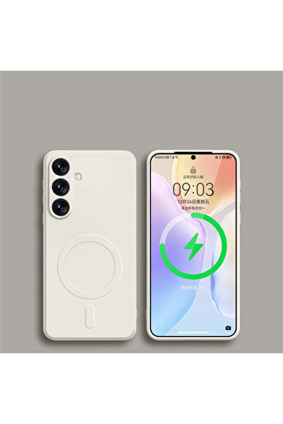 Choice Galaxy S24 White Liquid Silicone Magnetic Case For S26 Ultra S25 S24 S...