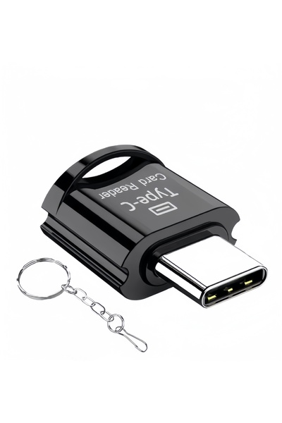Choice black 1pcs Type C Micro SD Card Reader, BorlterClamp USB C TF Card Rea...