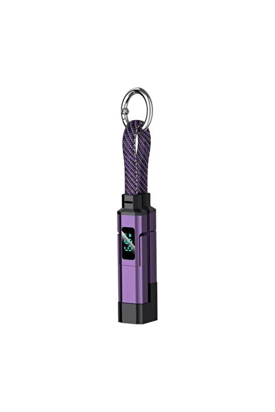 Choice1 Pruple 4-in-1 Keychain Charging Cable LED Digital Display 65W Super F...