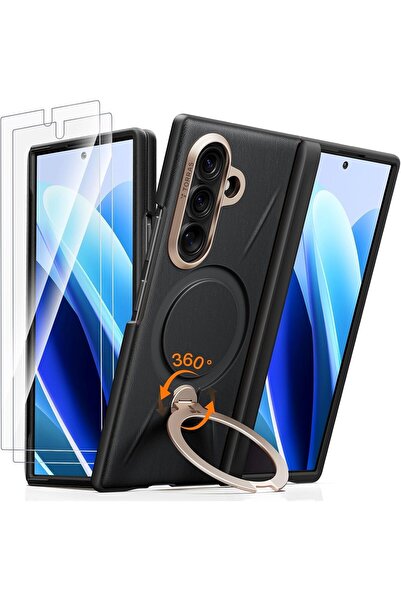 TORRAS Q3 VegSkin for Galaxy Z Fold 8 Ultra Case Leather, 360 Spin Magnetic S...
