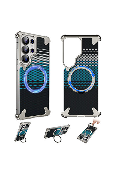 Choice Titanium Eary Kevlar Case for S26 Ultra With Stand Magnetic 360°Rotata...
