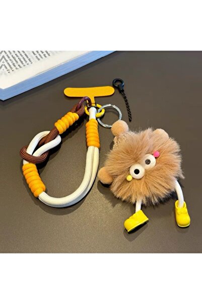 Choice1 kszdp Cute Dopamine Coal Ball Braided Phone Strap, Soft Plush Cartoon...