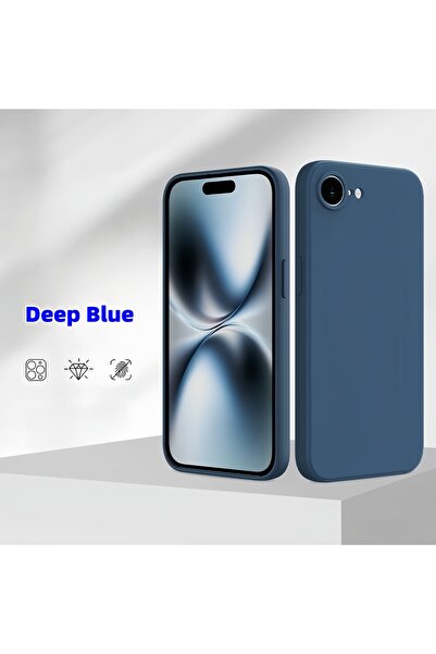 Choice35 iPhone17e Deep Blue Fashion Solid Colour Shockproof Protective Liqui...